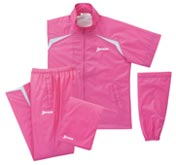 レインジャケット＆パンツ(レディース)「SLR0200」：ピンク