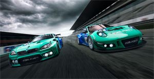 FALKEN Motorsports「BMW M6 GT3」(左)「Porsche 911 GT3R」(右)