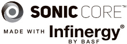 ロゴ：SONIC CORE MADE WITH Infinergy® BY BASF