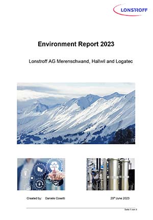 スイス工場 環境報告書表紙