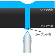 異物が抜けた状態