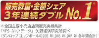 販売数量・金額シェア3年連続ダブルNo.1