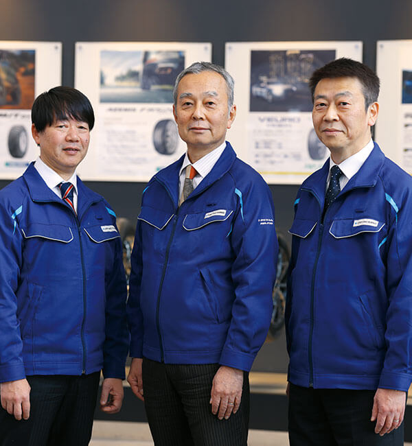 Susumu Tanaka, Executive Officer, Vice General Manager of Technology HQ, Tire Business HQ Kiyoshige Muraoka, Director, Senior Executive Officer, Supervision of Tire Business, Technology and Production Kenichi Uesaka, General Manager of Research & Development HQ
